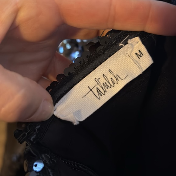 Tallish Black Sparkly Strapless Mini Dress - Picture 5 of 5